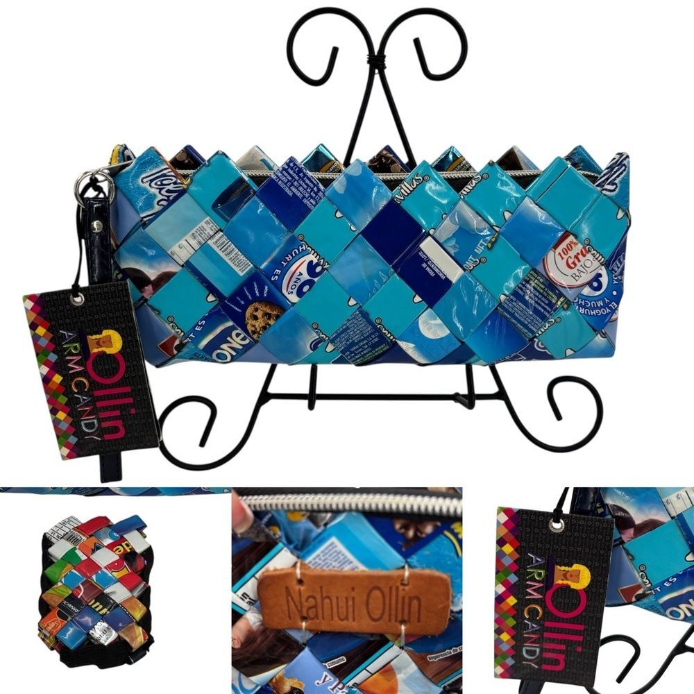 Nahui Ollin Arm Candy Recycled Wrappers Wrislet Clutch NWT